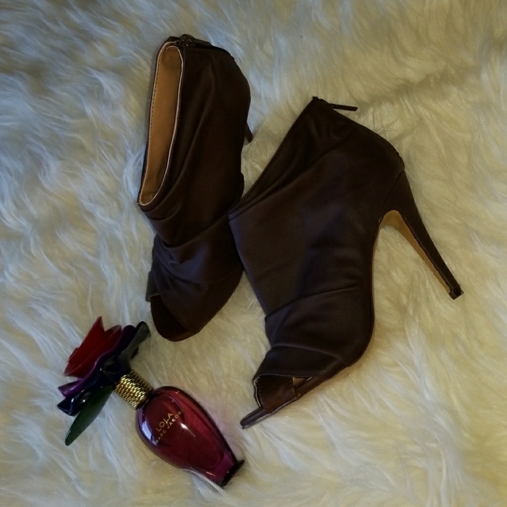 Michael Antonio Peep Toe Ankle Boot